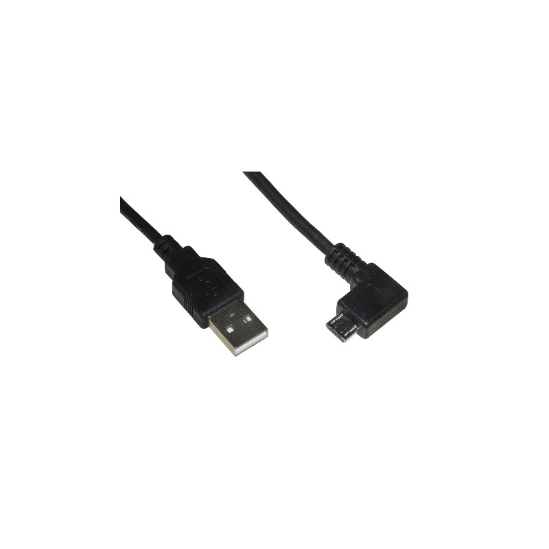 CAVO USB 2.0 TIPO AM/B Micro 2mt ANGOLATO