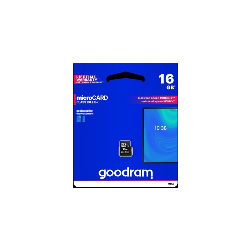 MICRO SD GOODRAM 16GB CL10 UHS